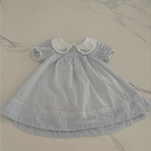 Blue Kids Dress with White Collar
